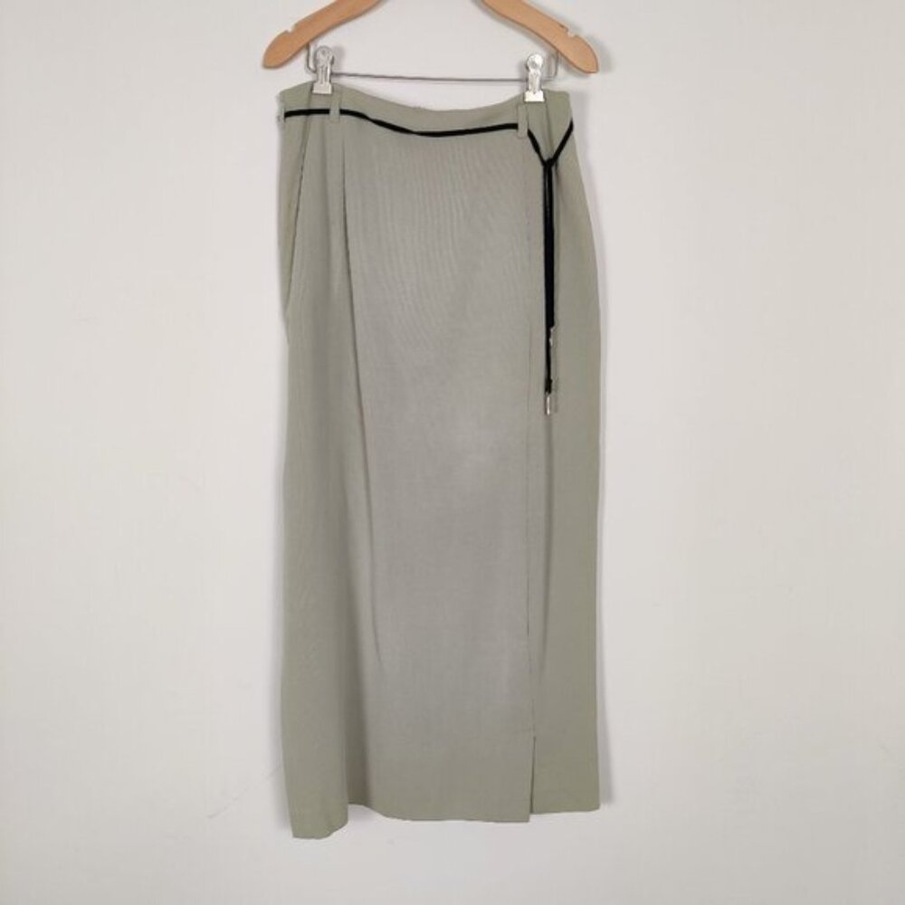 Oasis Womens Midi Skirt Size 14 Gray Lined Y2K Business Casual